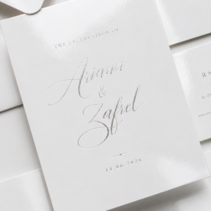 standard invitation card with foil stamping