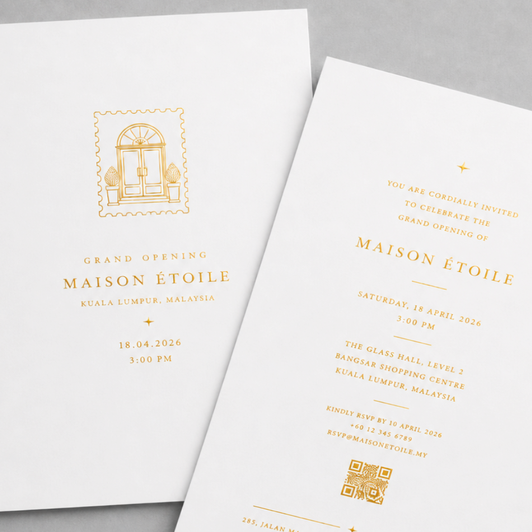 standard invitation card with foil stamping standard invitation card with foil stamping