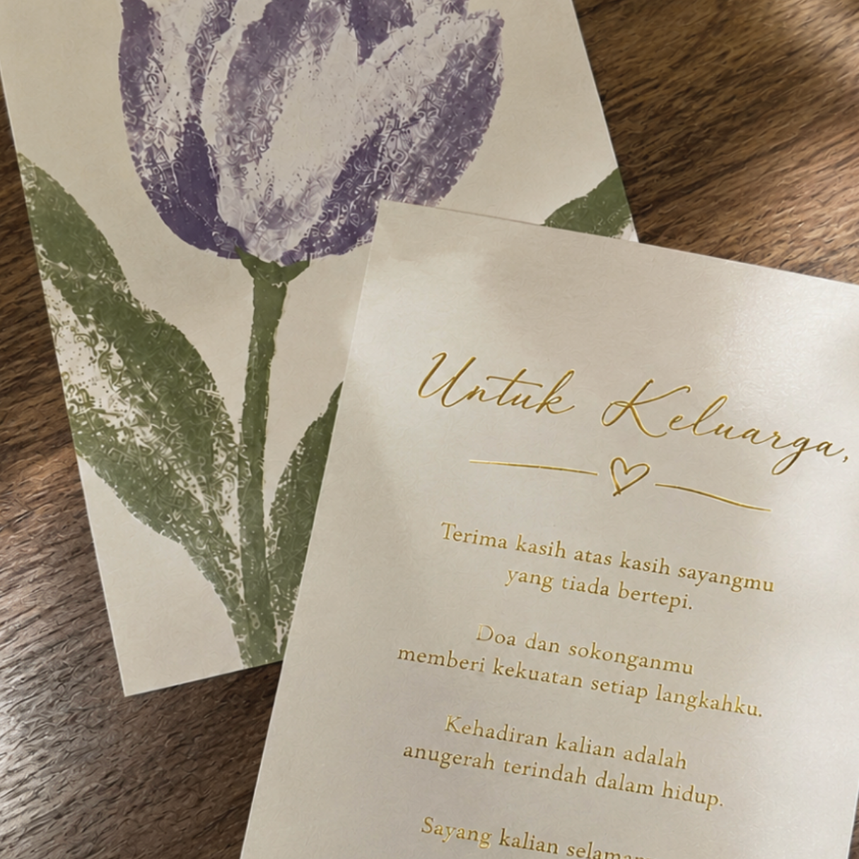standard thank you card with foil stamping standard thank you card with foil stamping