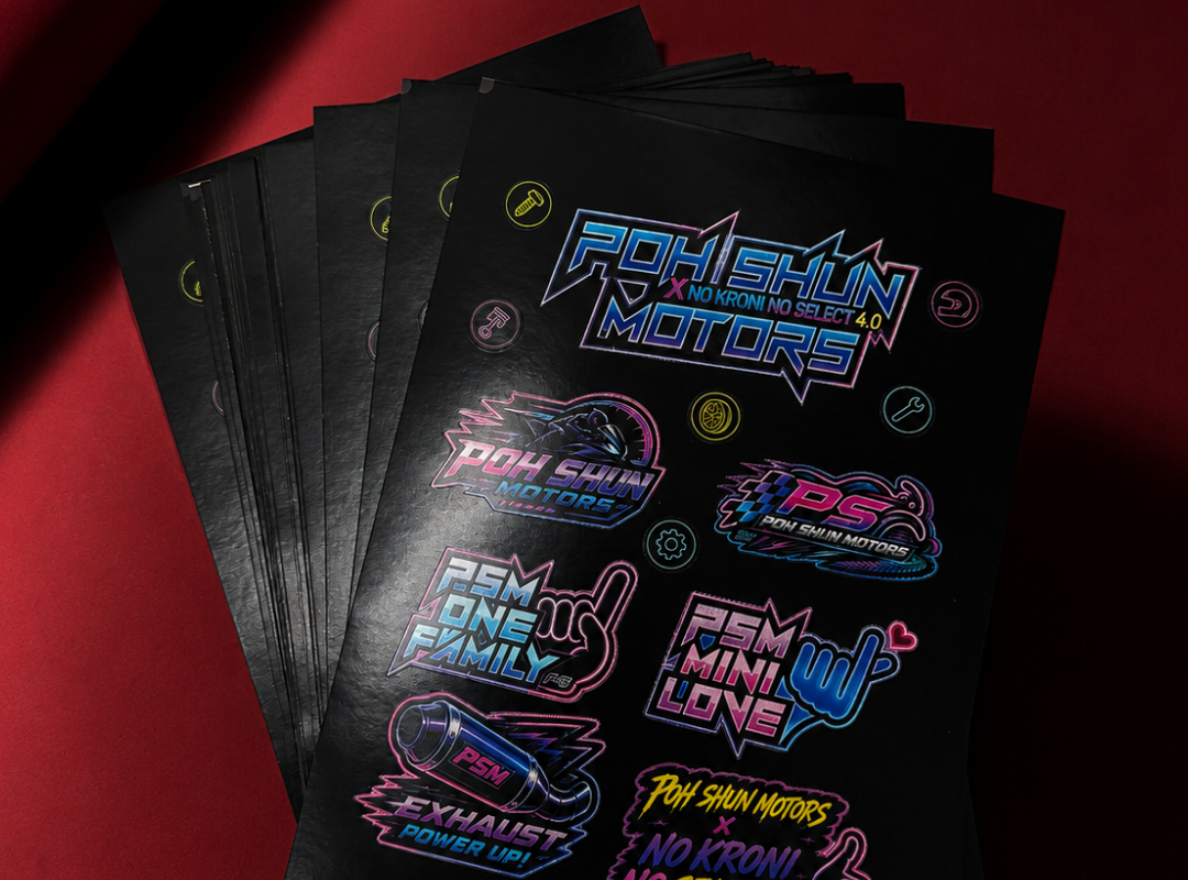 Multiple Dieline Sticker Standard Business Card