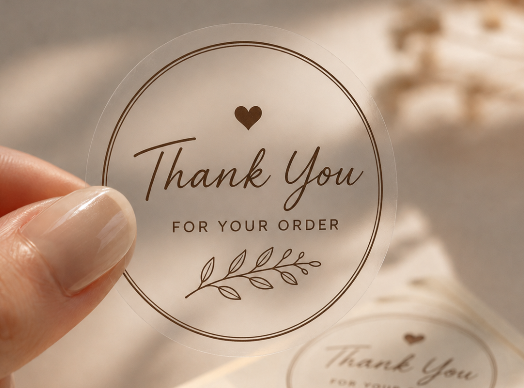 Transparent OPP Sticker Standard Business Card
