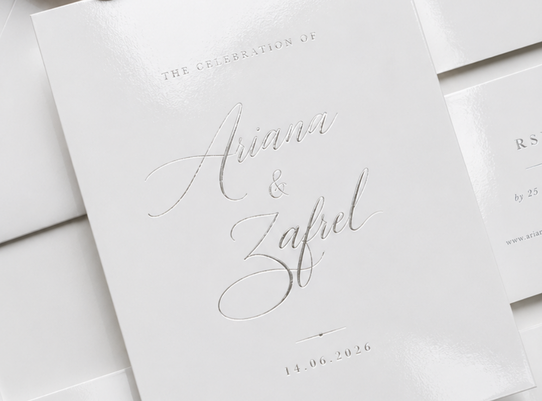 Standard Invitation Card with Foil Stamping Standard Business Card